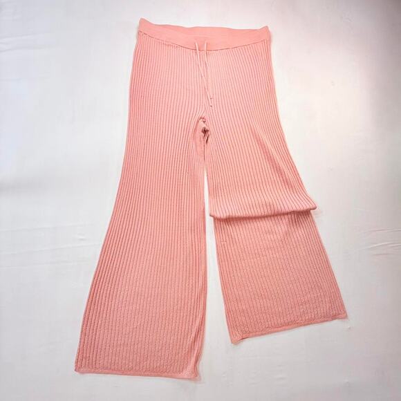 NWT Target Wild Fable Pink ribbed flare pants Sz XXL - Picture 1 of 5